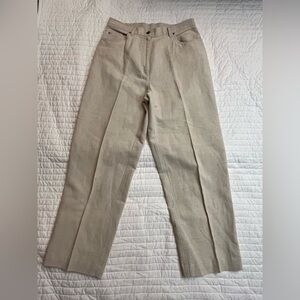 LL Bean linen blend wide leg pants